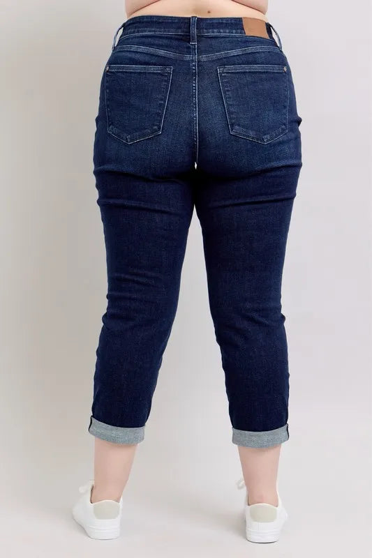 Judy Blue Plus Size High Waist Boyfriend Jeans