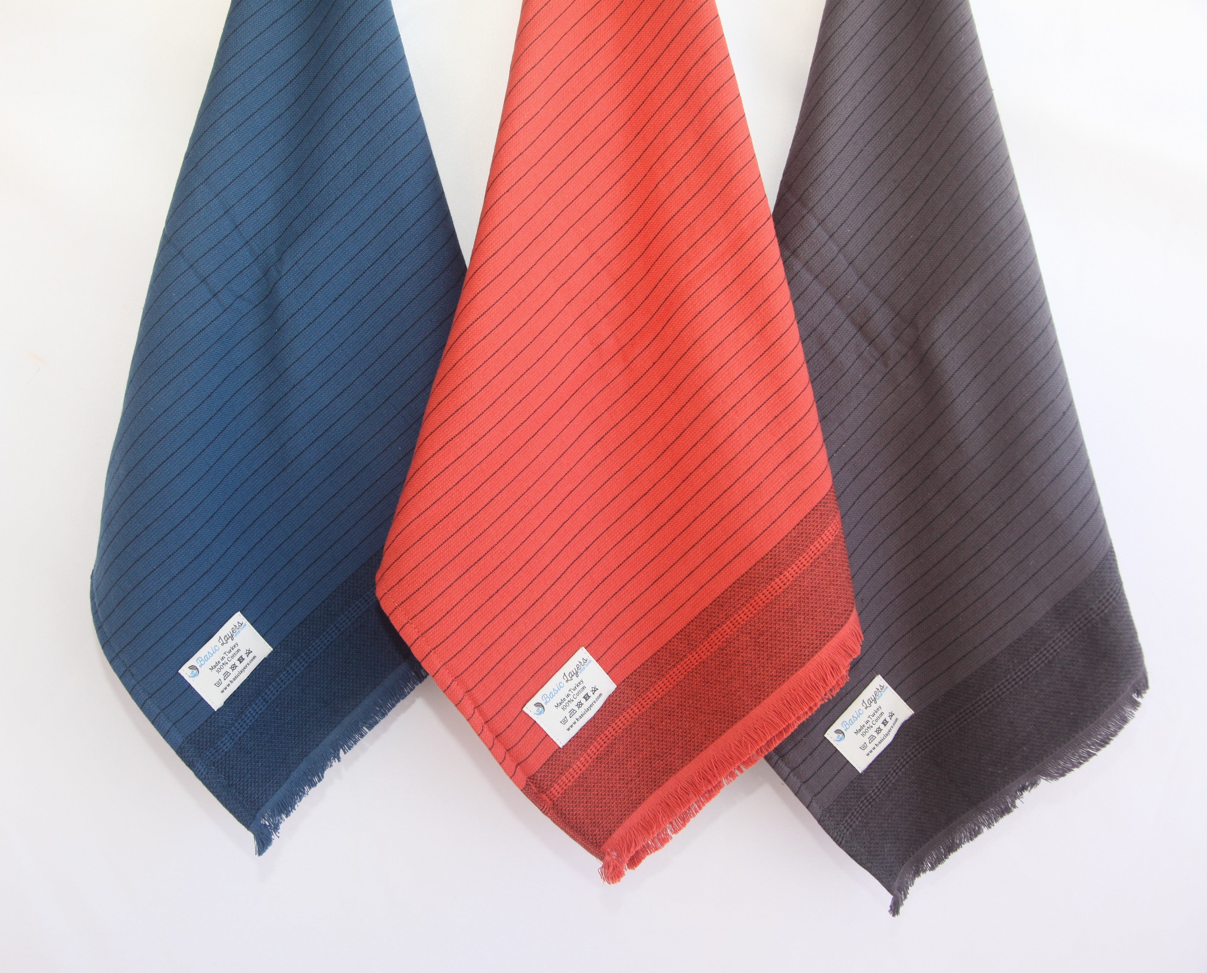 Basiclayersca Del Mar Navy Terry Turkish Towel Set Premium