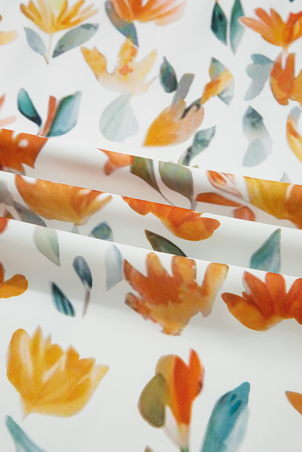 Yellow Floral Print Tie Neck Frilled Long Sleeve Mini Dress