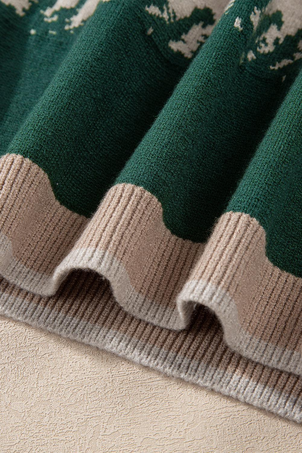 Premium Black Color Block Drop Shoulder Sweater Stylish Pattern