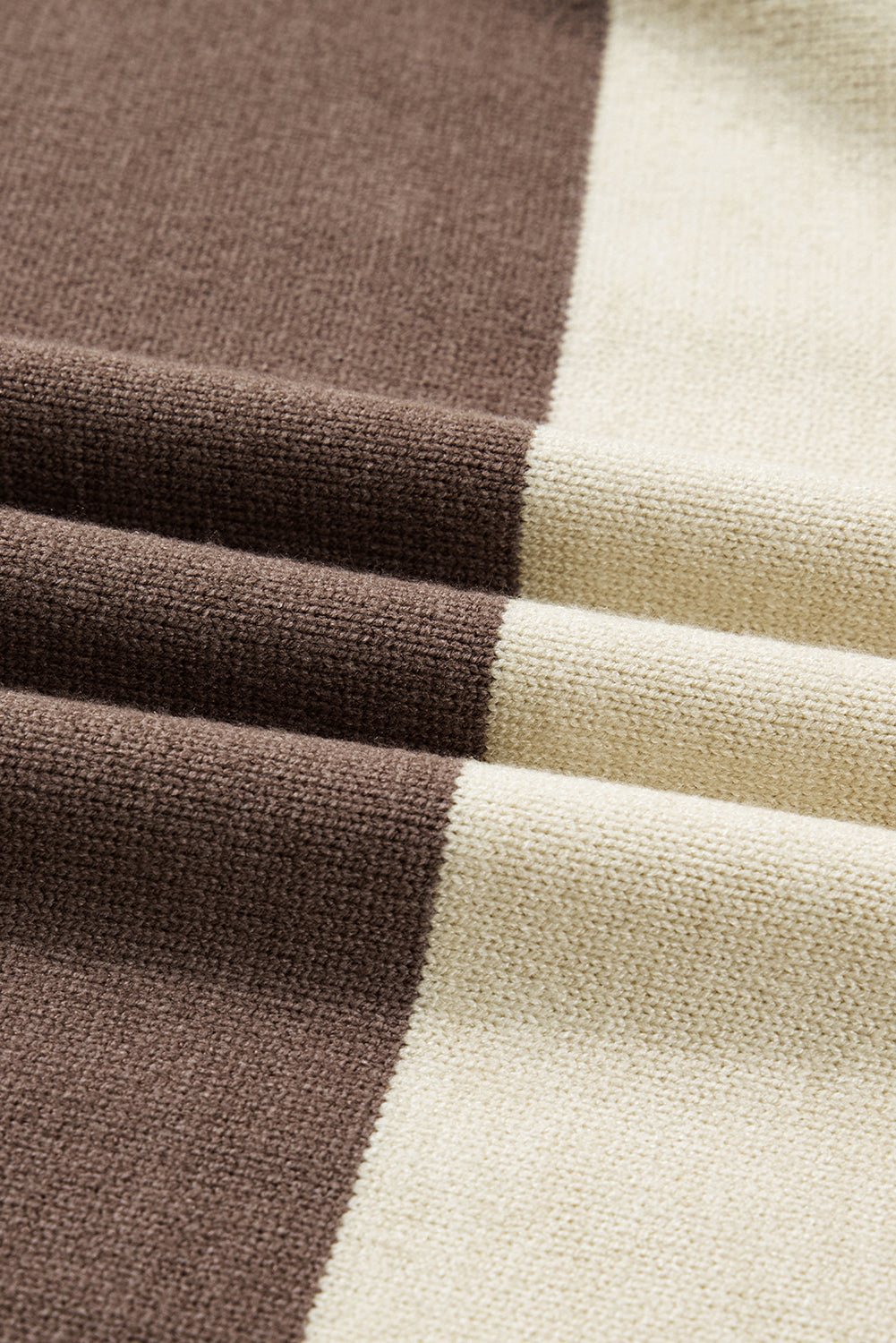 Black Colorblock Crew Neck Drop Shoulder Sweater Relaxed Fit