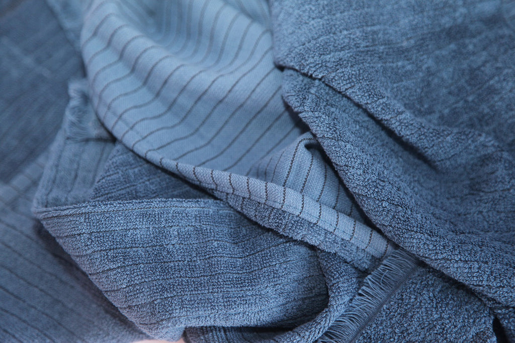 Basiclayersca Del Mar Navy Terry Turkish Towel Set Premium