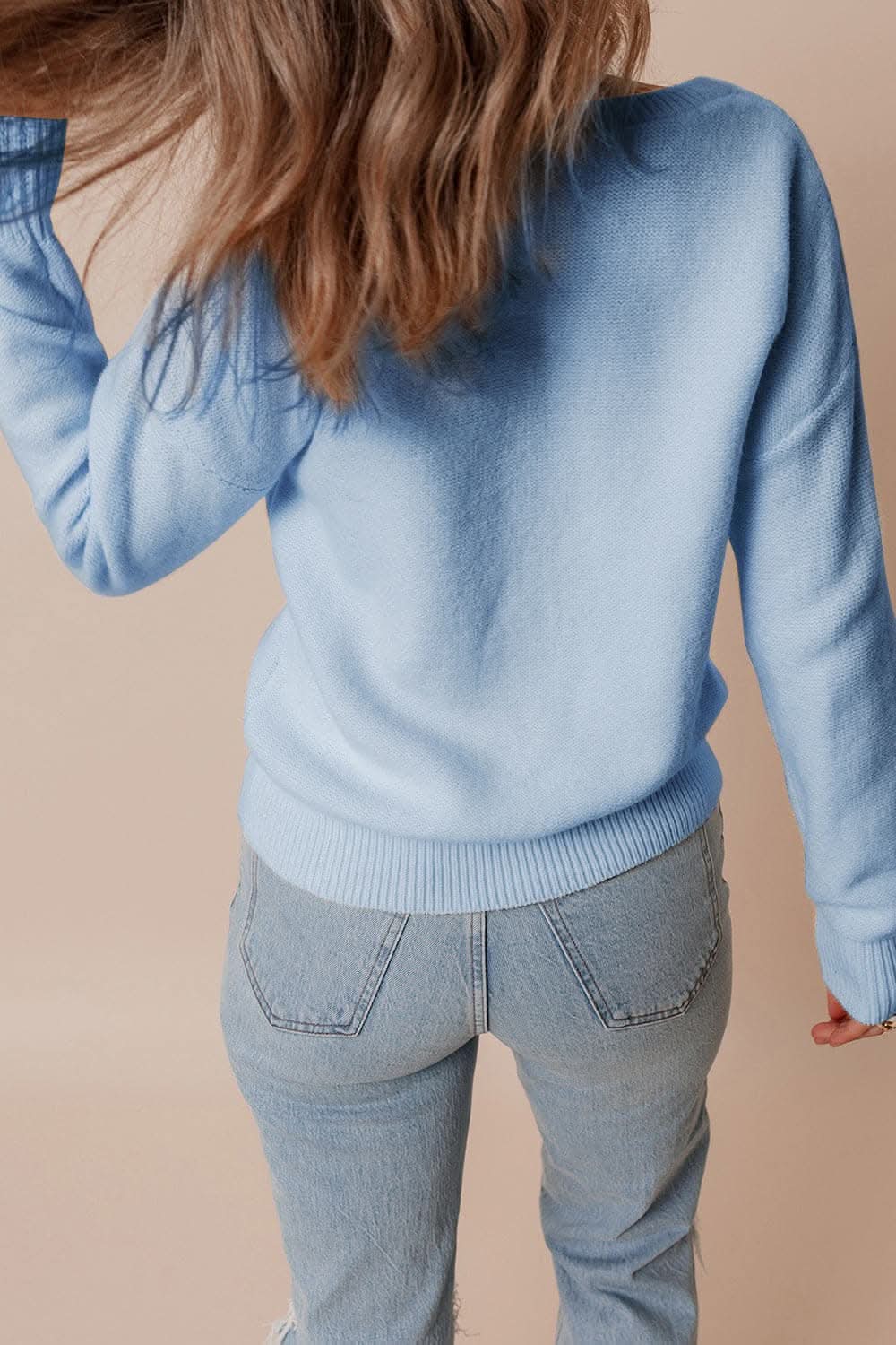 Chic floral crochet sweater