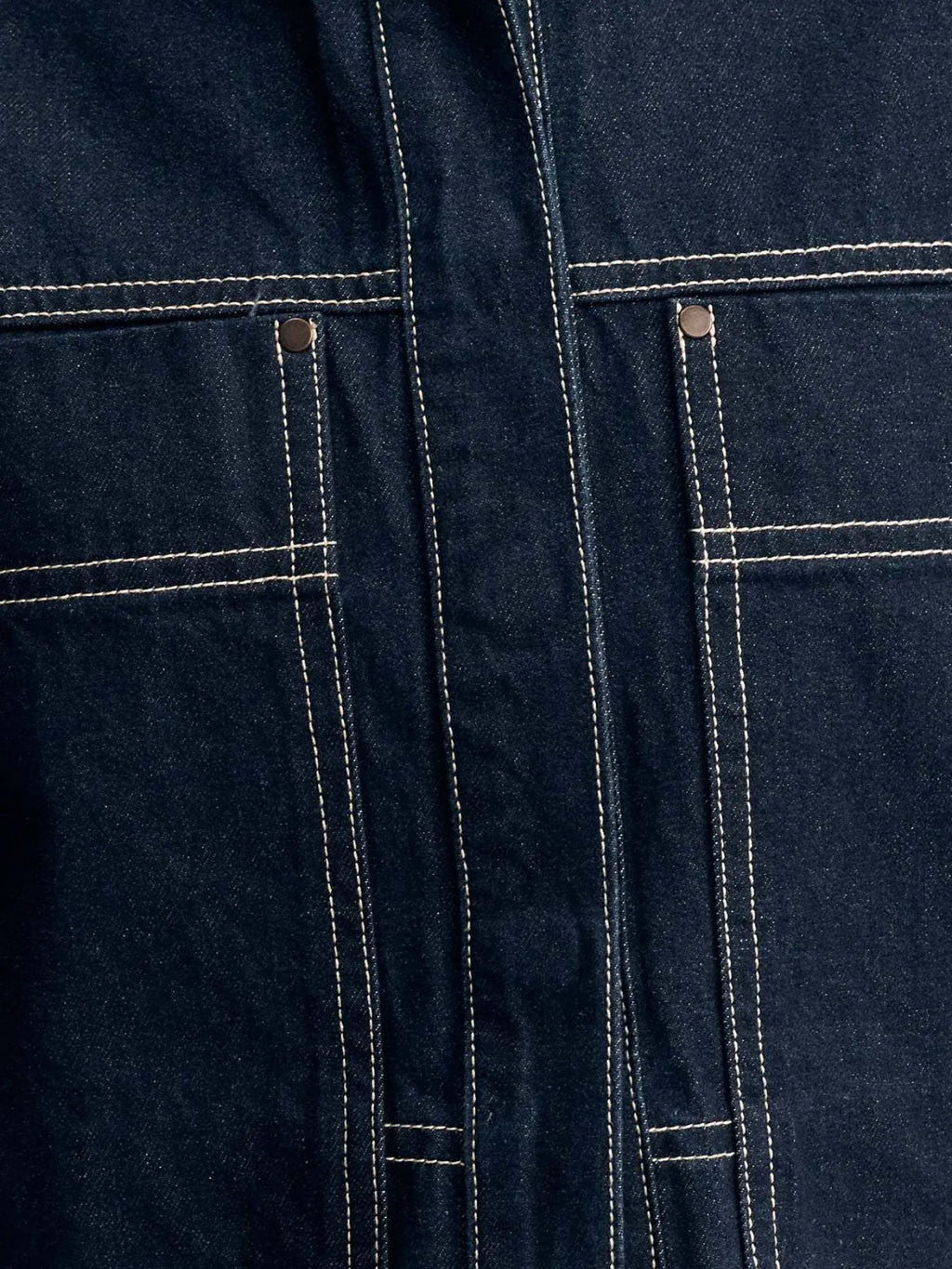 Cropped Short Sleeve Contrast Stitch Denim Top