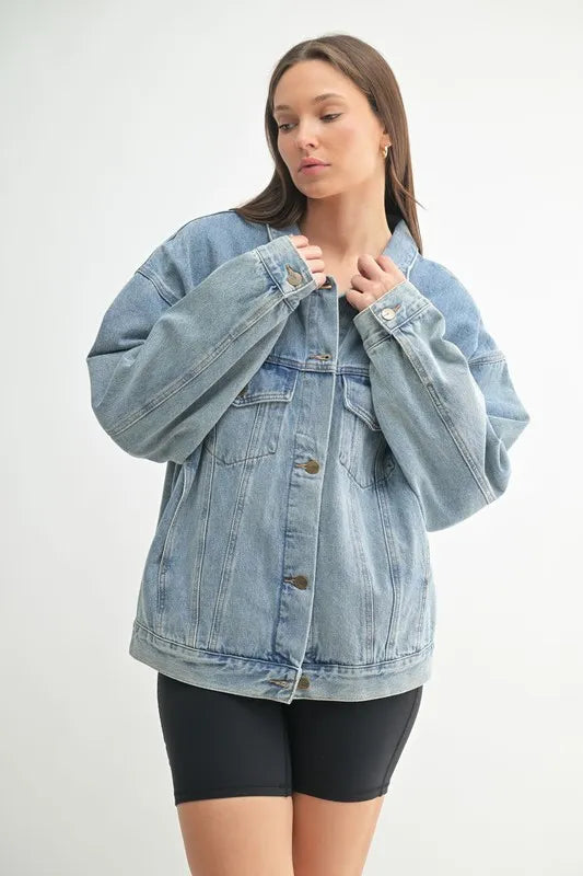 Mono B Boxy Cut Denim Jacket
