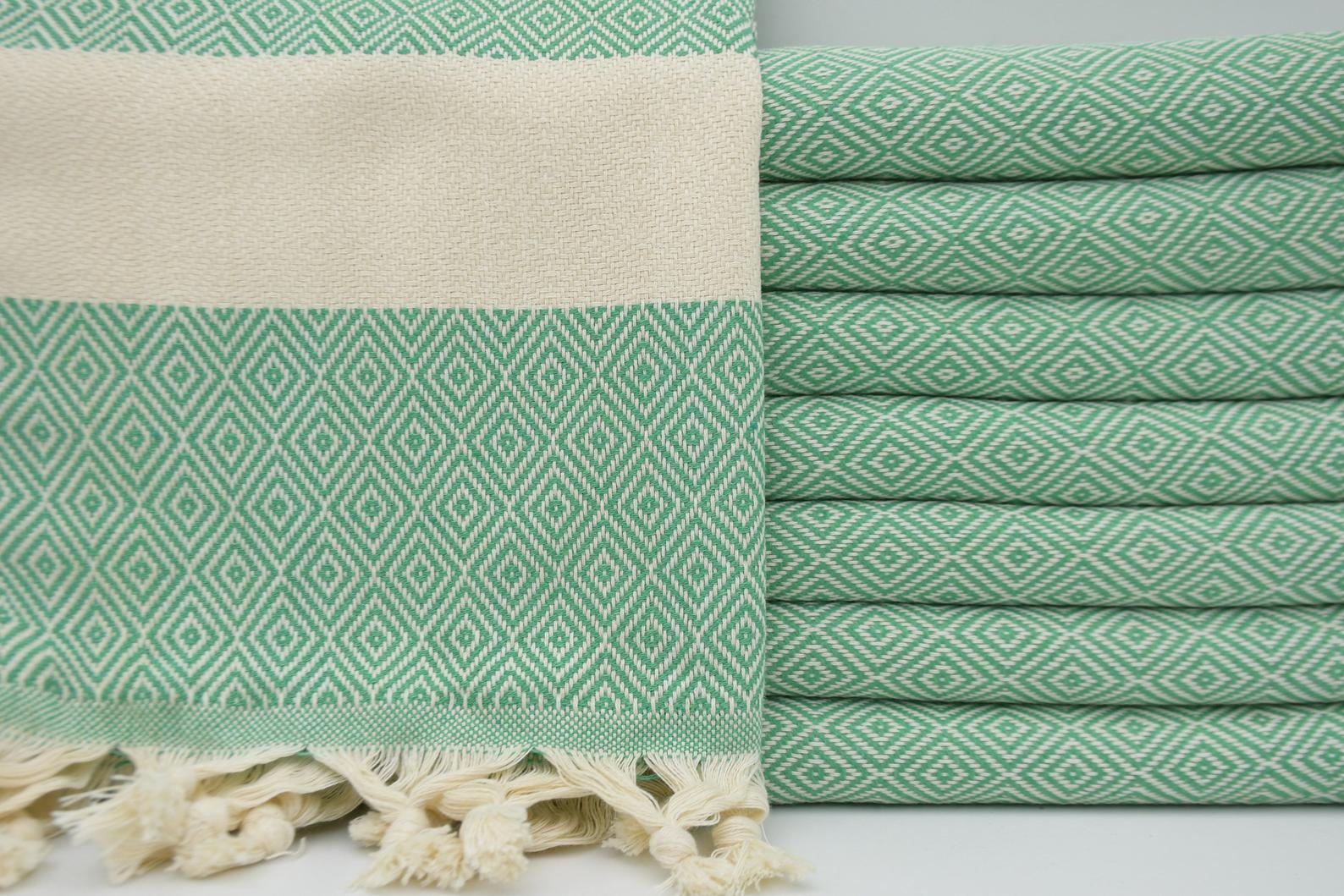 Basiclayersca Green Venice Turkish Towel 100 Percent Cotton