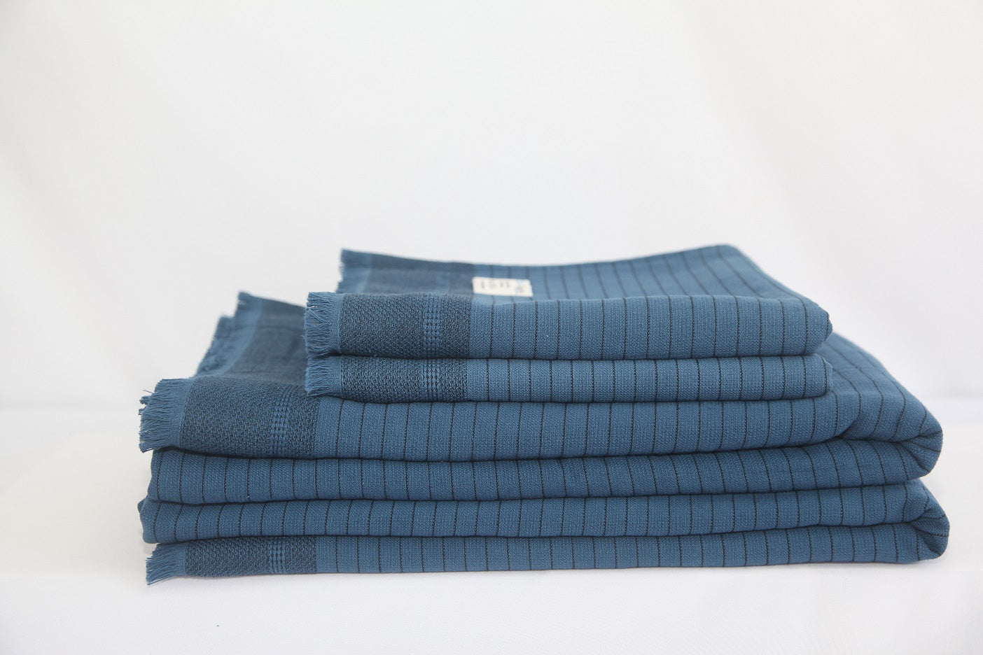 Basiclayersca Del Mar Navy Terry Turkish Towel Set Premium