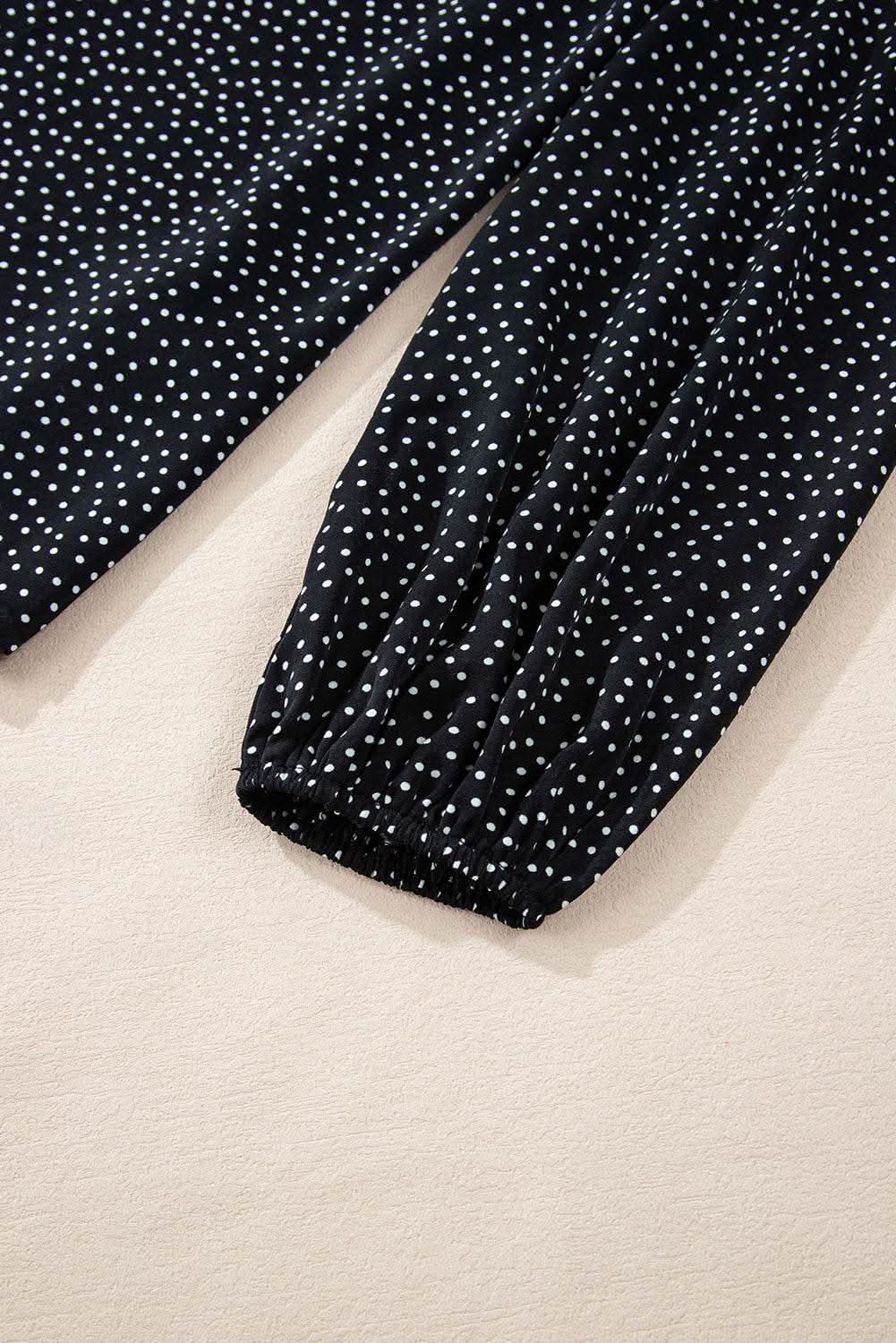 Black leopard print blouse - plus size