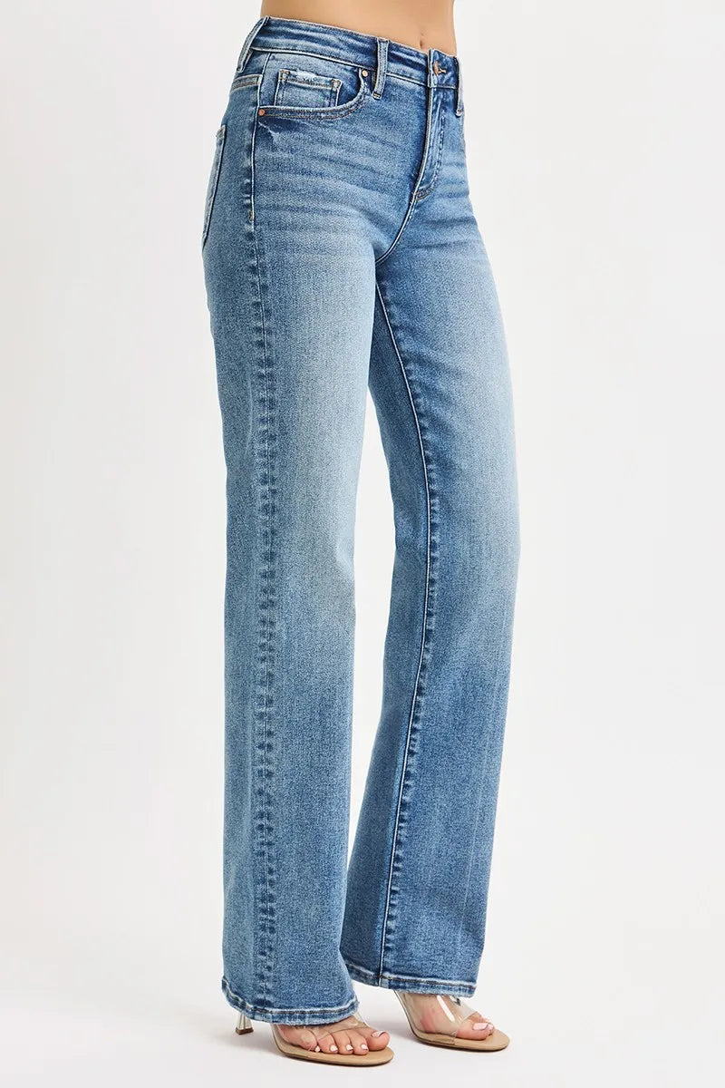 Risen Tummy Control High Rise Straight Jeans Plus Size