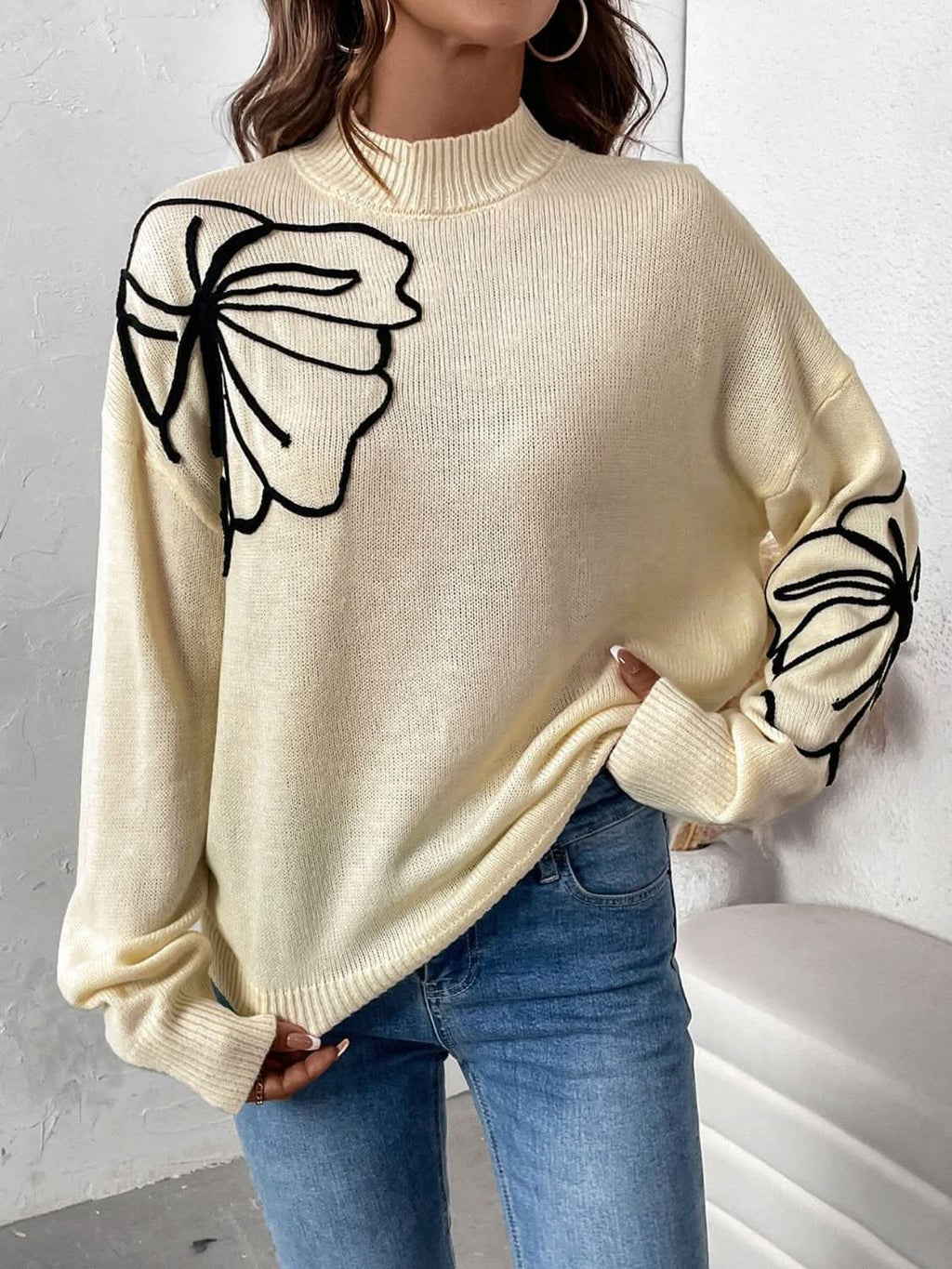 Cozy dropped shoulder sweater