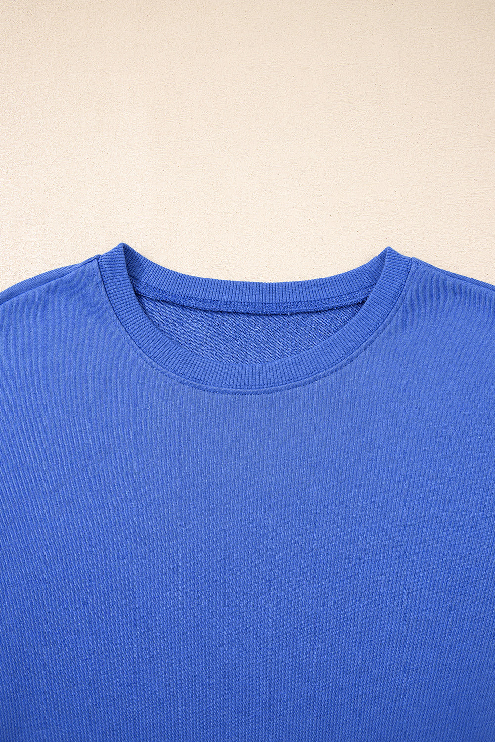 Sky Blue Varsity Sleeve Contrast Shift Sweatshirt Dress