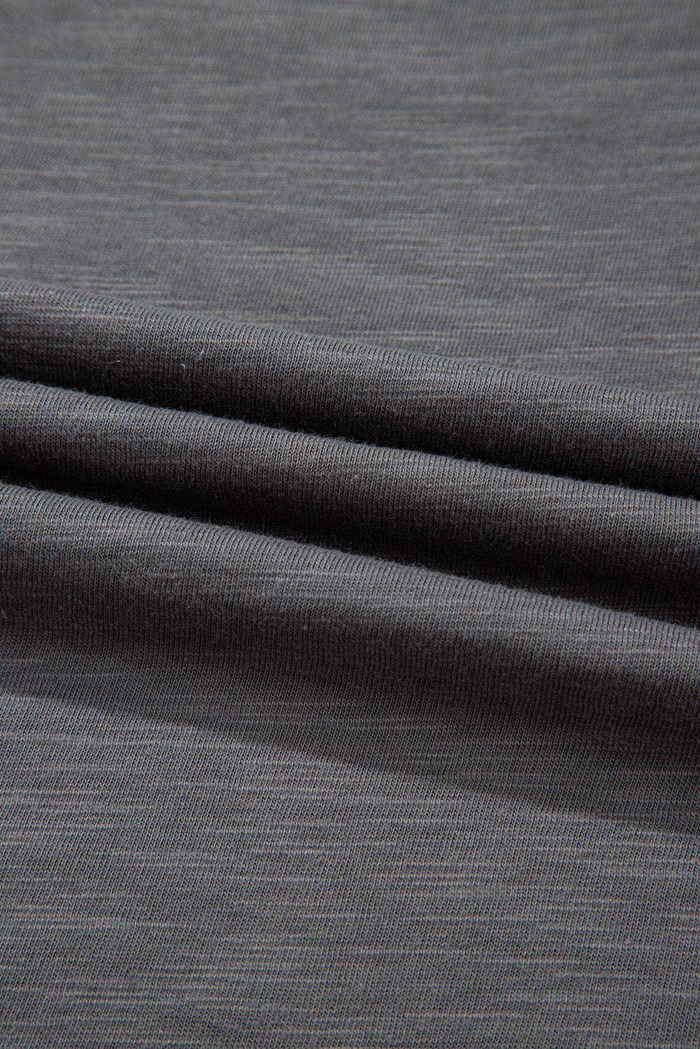 Plus Size Dark Grey Double Ruffled Short Sleeve Top