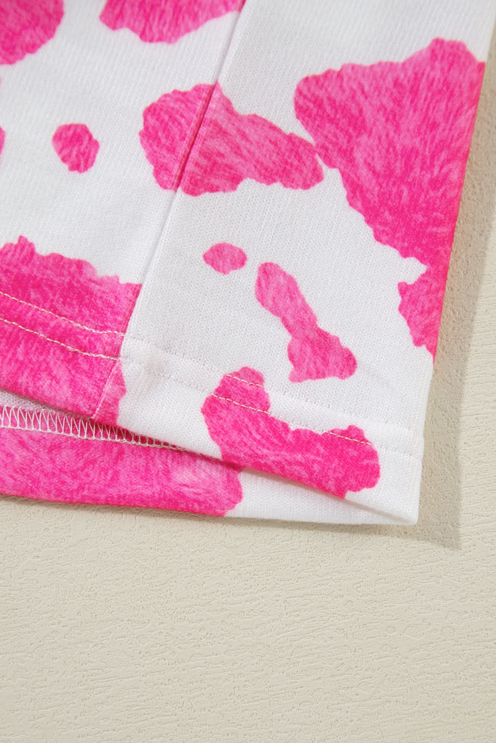 Rose leopard print plus size top