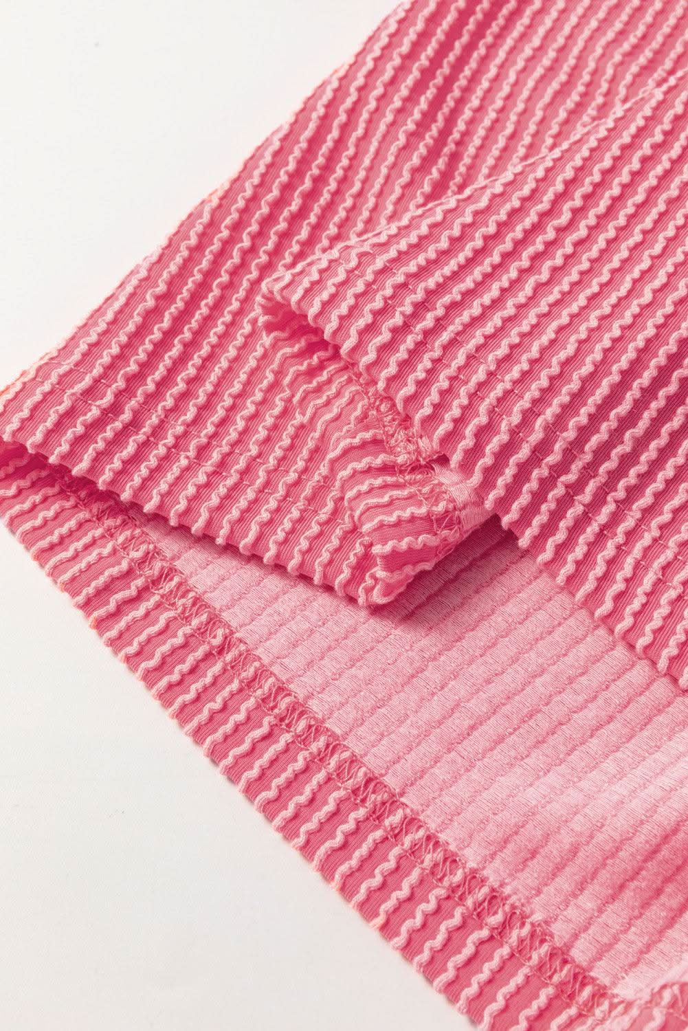 Peach blossom ribbed tee plus size