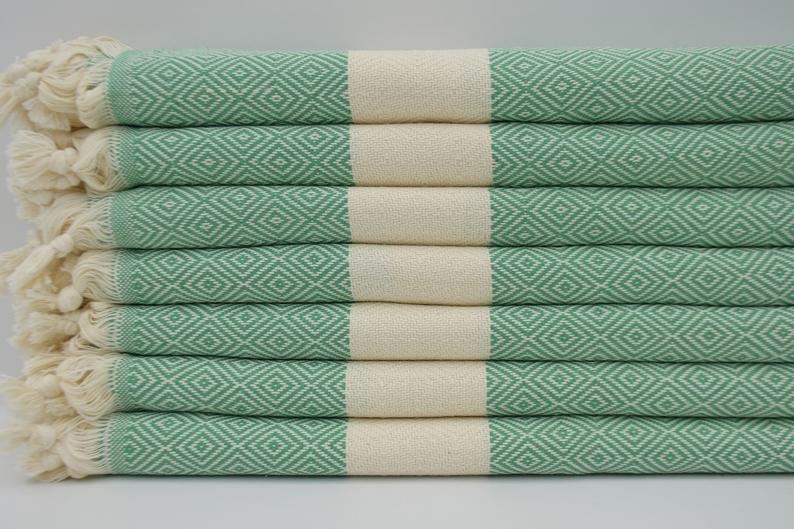 Basiclayersca Green Venice Turkish Towel 100 Percent Cotton
