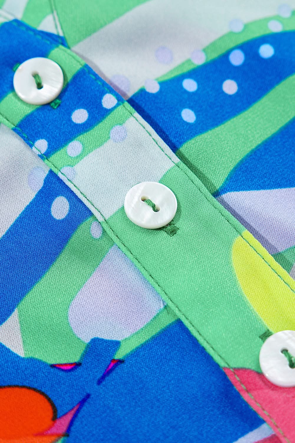 Green abstract plus size blouse