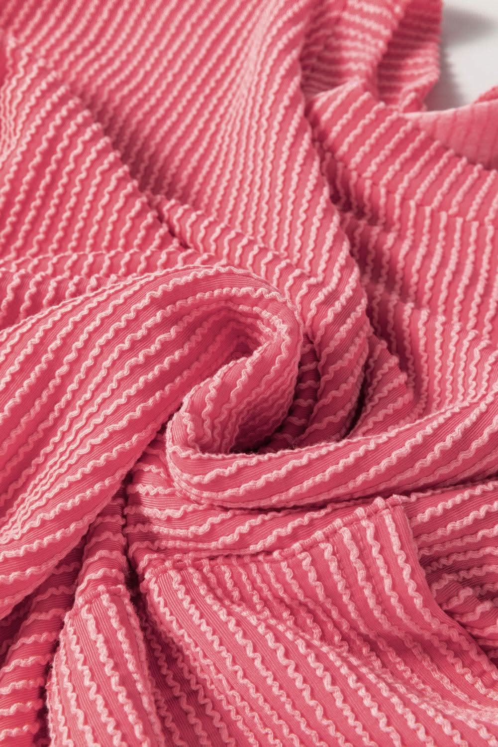 Peach blossom ribbed tee plus size