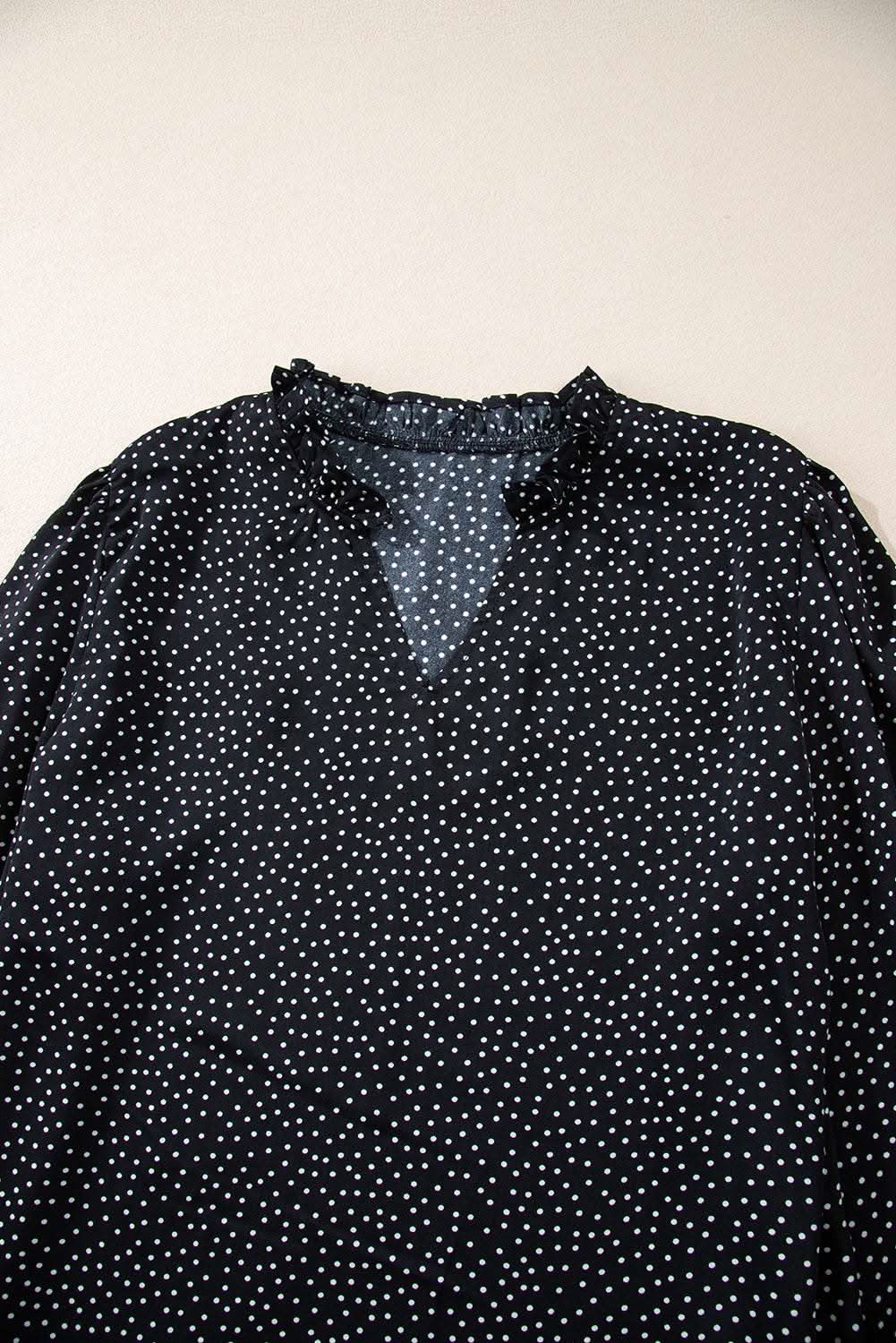 Black leopard print blouse - plus size