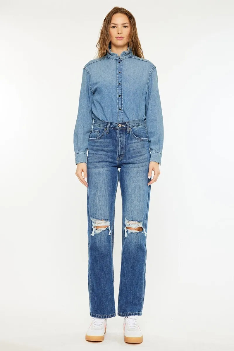 Kancan Ultra High Rise 90's Boyfriend Jeans