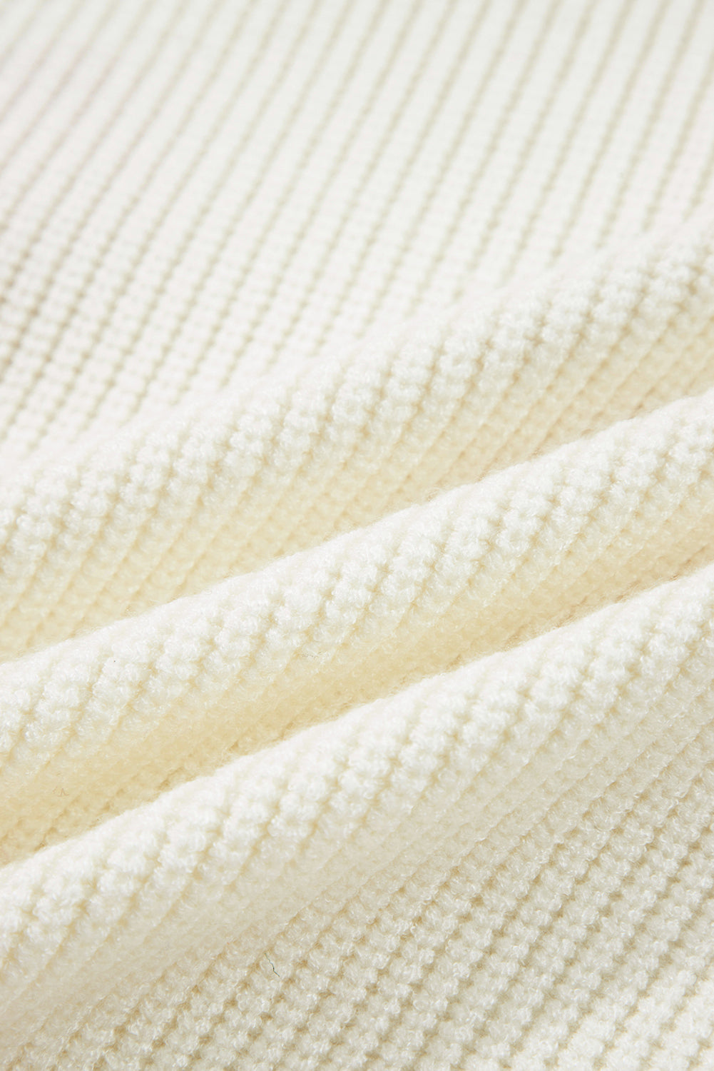 Beige Pumpkin Embroidered Ribbed Thanksgiving Sweater