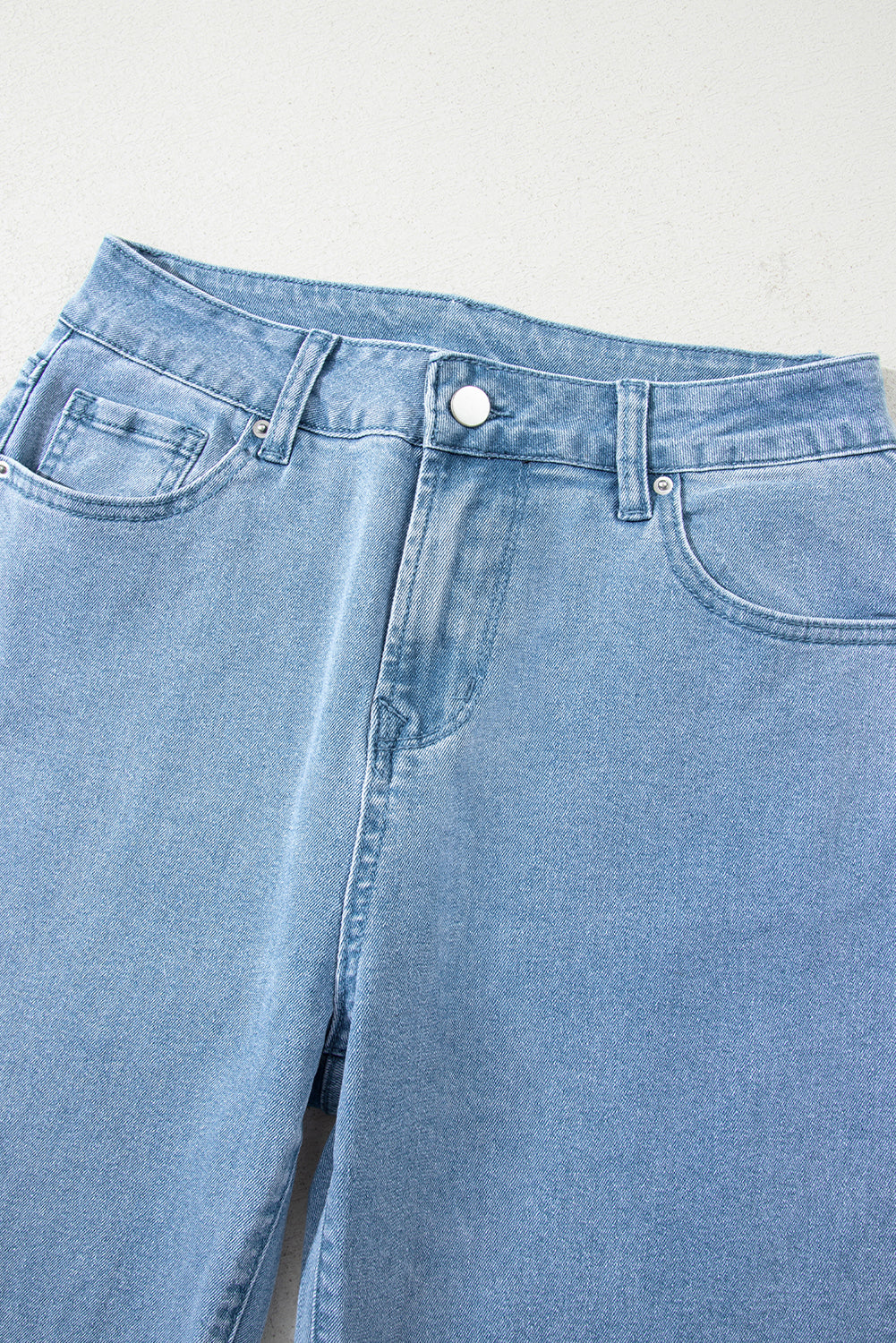 Myosotis Acid Washed High Rise Cropped Wide Leg Jeans