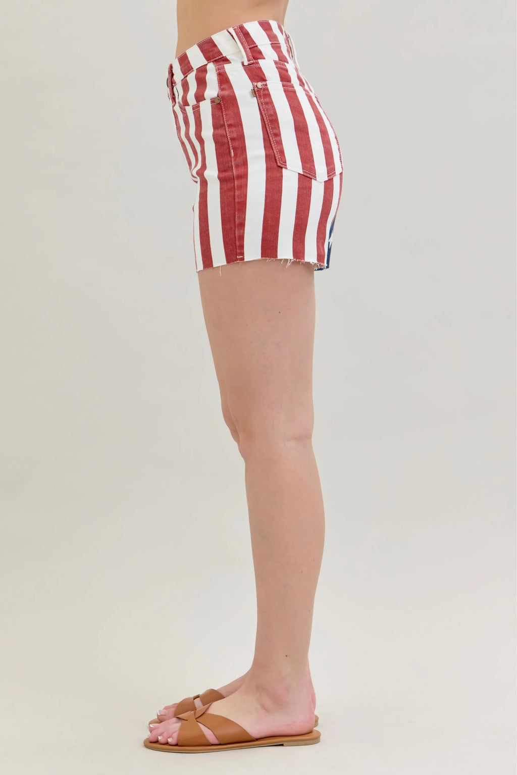 Judy Blue American Flag High Waist Fray Shorts Plus Size
