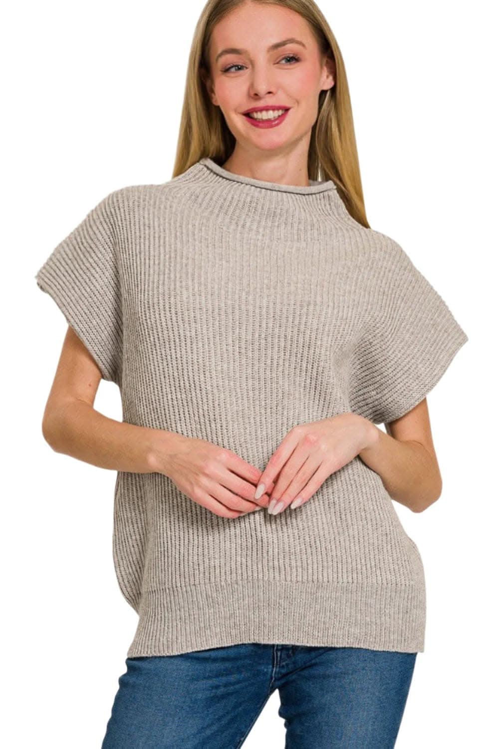 Zenana chic mock neck sweater