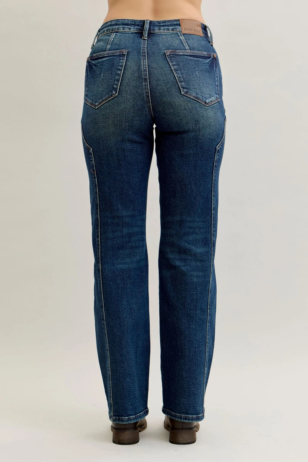 Judy Blue Plus Size High Waisted Straight Jeans Seam Detail