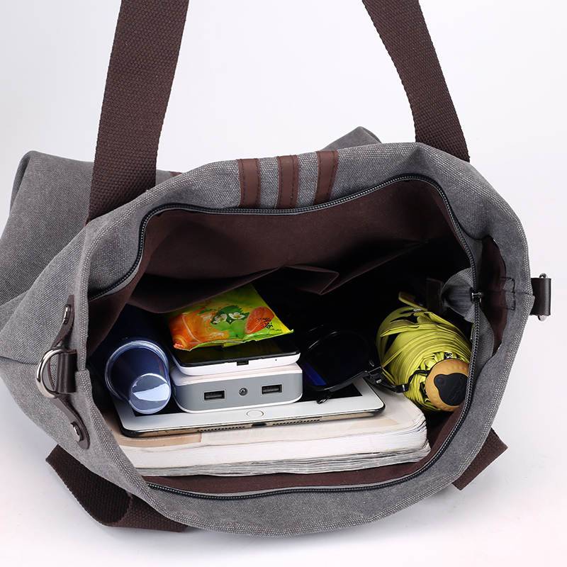 Premium Kelly Canvas Tote Bag with Adjustable Strap and Double Top Handles