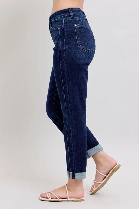 Judy Blue Plus Size High Waist Boyfriend Jeans