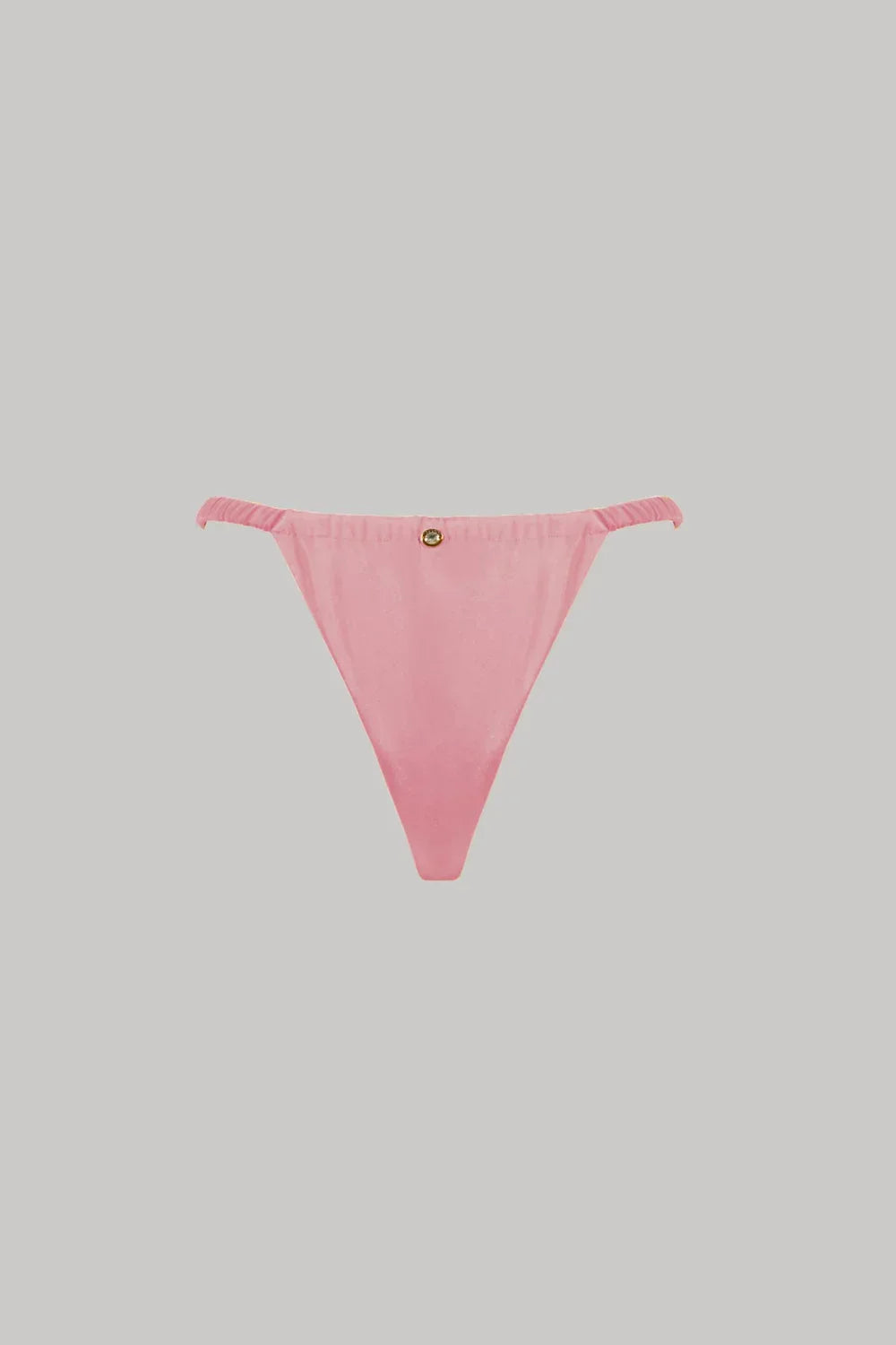Sofia Bikini Bottoms in Pink Musk with Tunneling Elastic Ruching