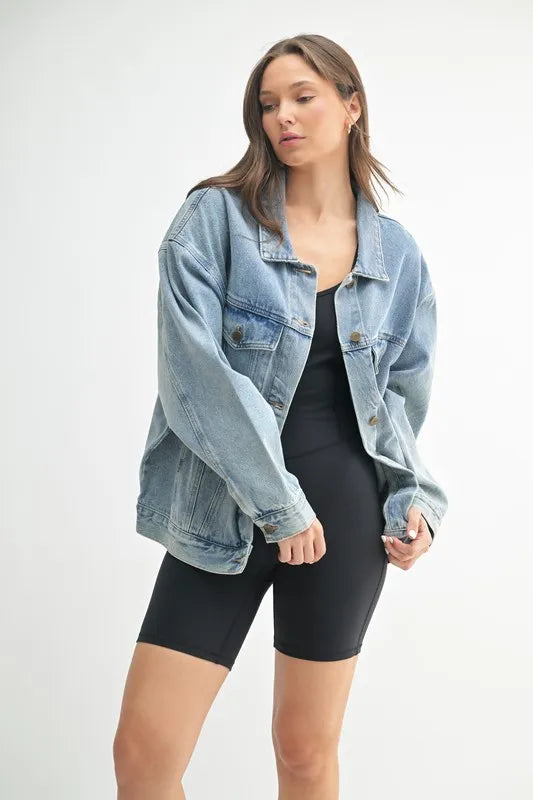 Mono B Boxy Cut Denim Jacket