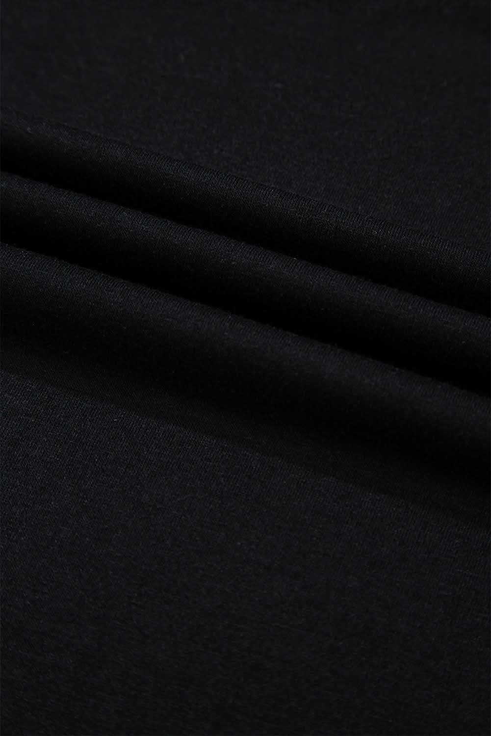 Elegant black sequin tunic top