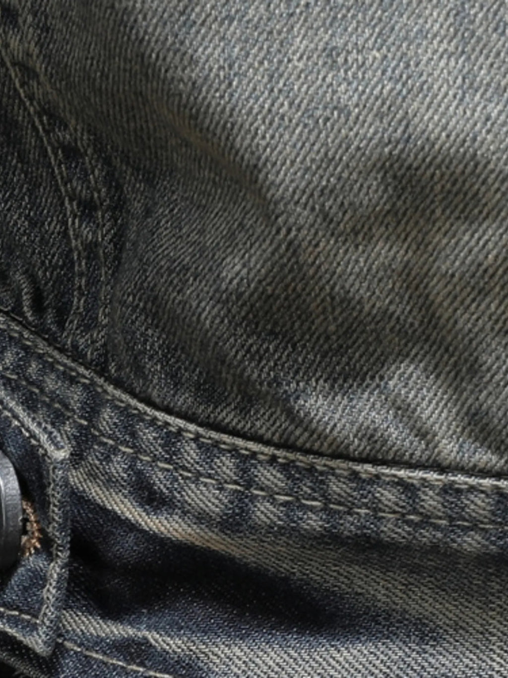 Men's Plus Size Washed Zip Up Denim Jacket with Chest Pockets