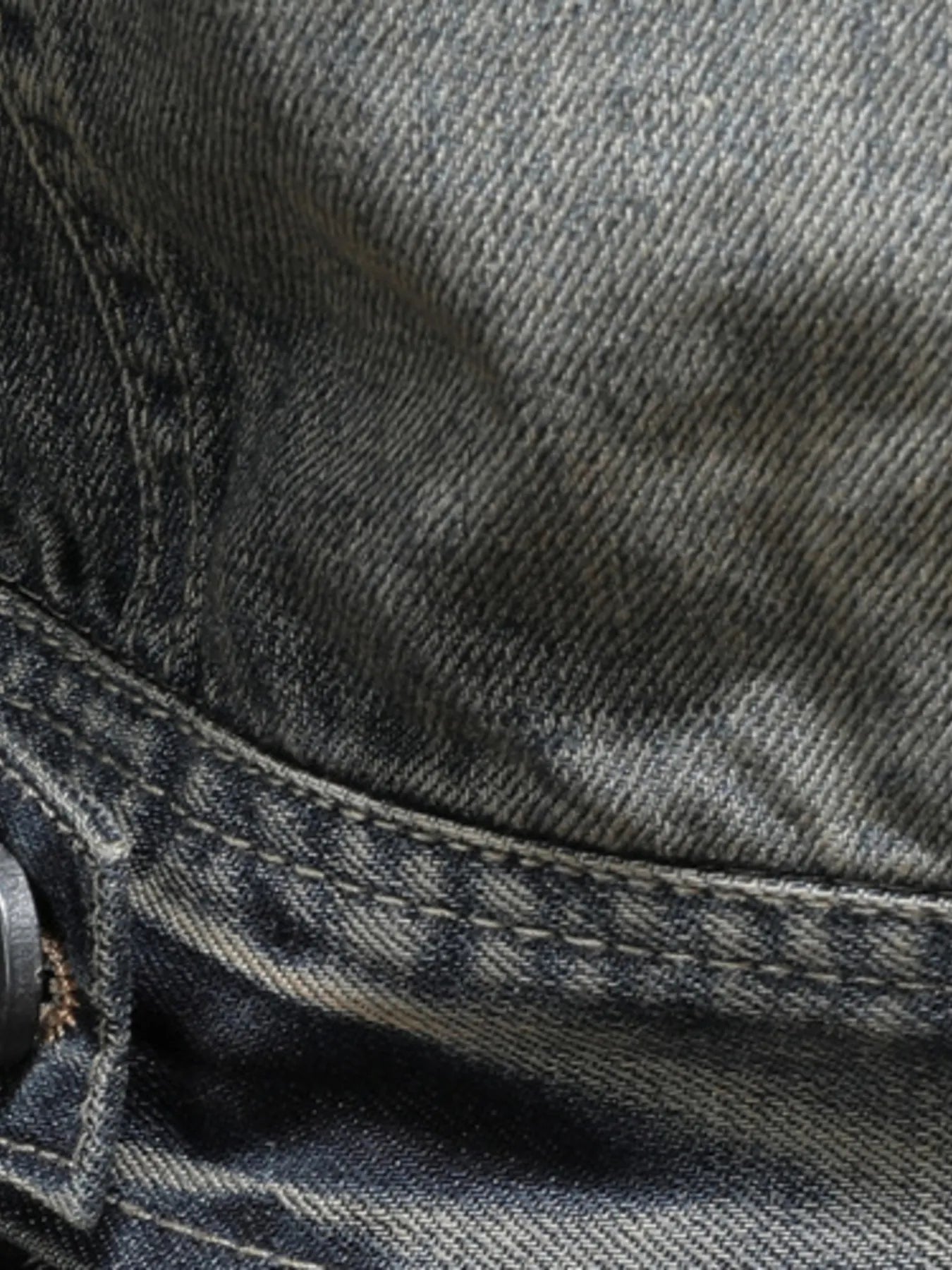 Men's Plus Size Washed Zip Up Denim Jacket with Chest Pockets