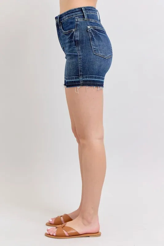 Judy Blue High Waist Tummy Control Denim Shorts Plus Size