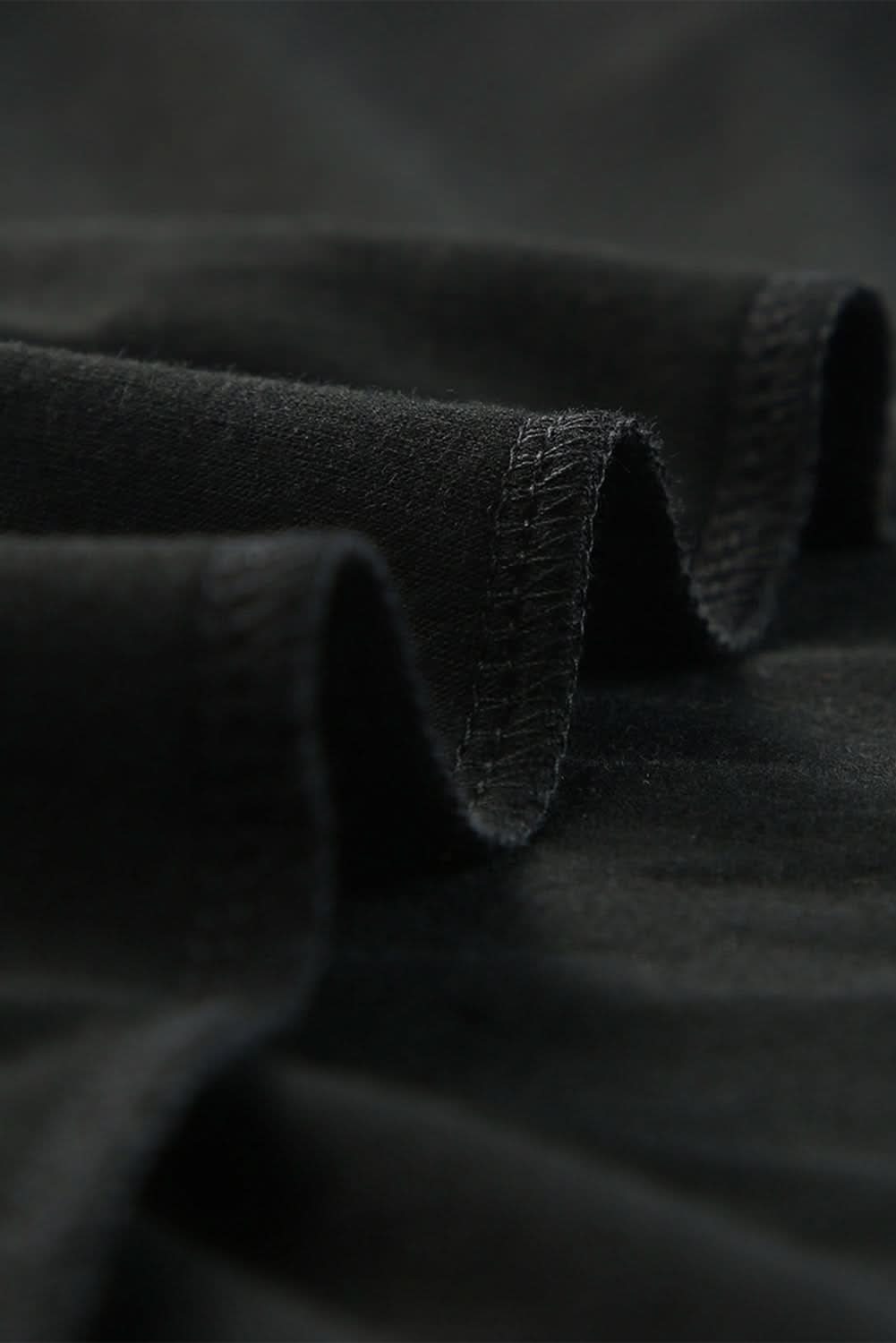 Chic black plus size top with ruching