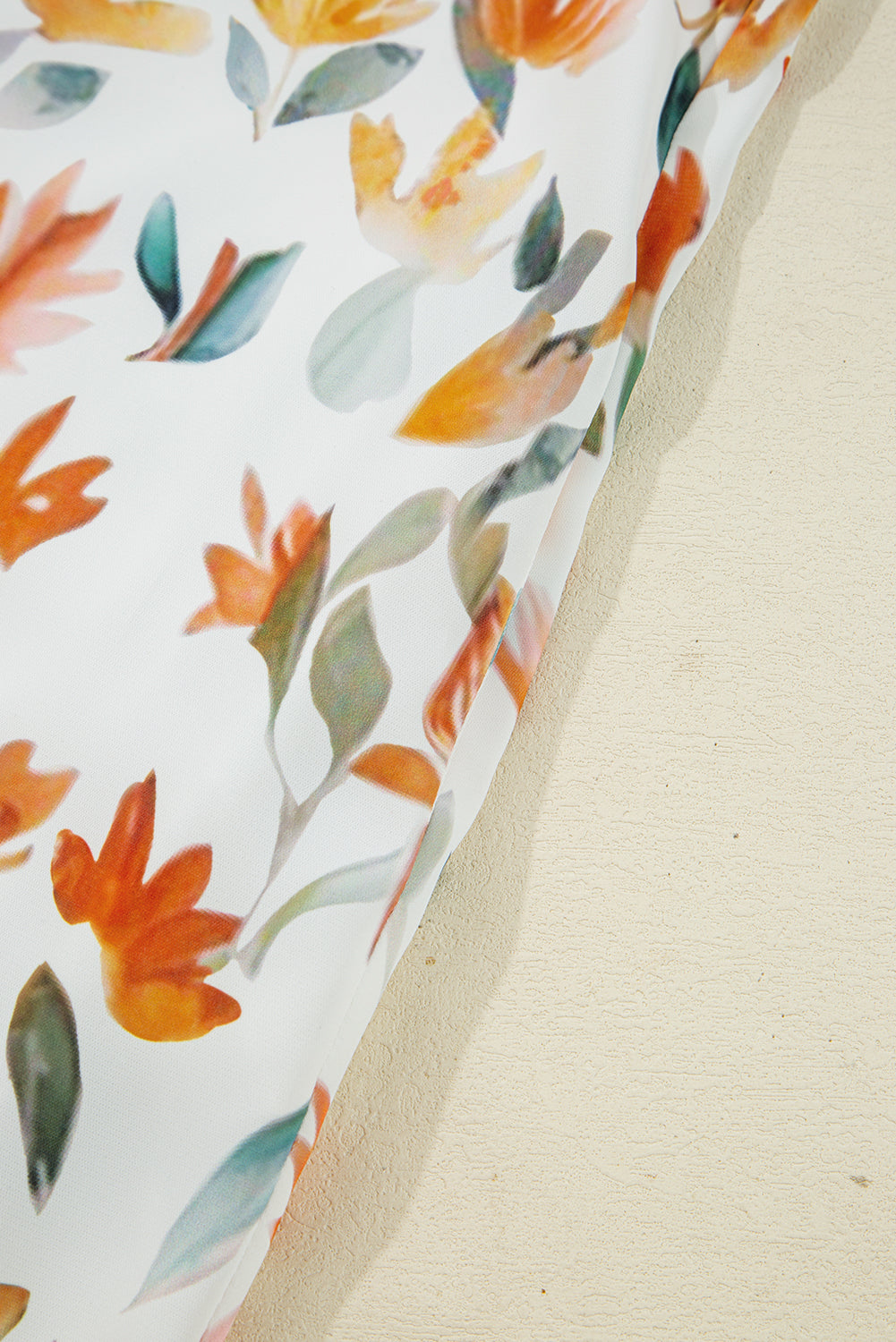 Yellow Floral Print Tie Neck Frilled Long Sleeve Mini Dress