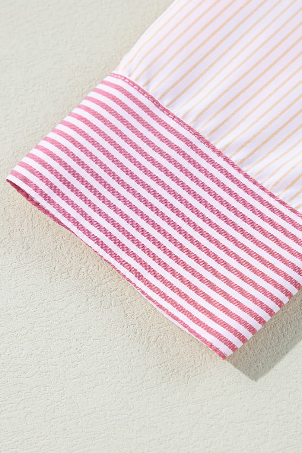 Plus size pink striped shirt