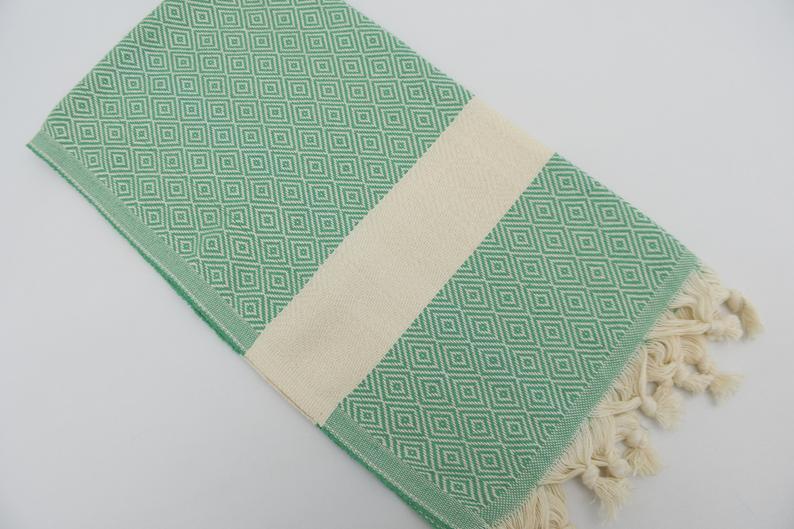 Basiclayersca Green Venice Turkish Towel 100 Percent Cotton