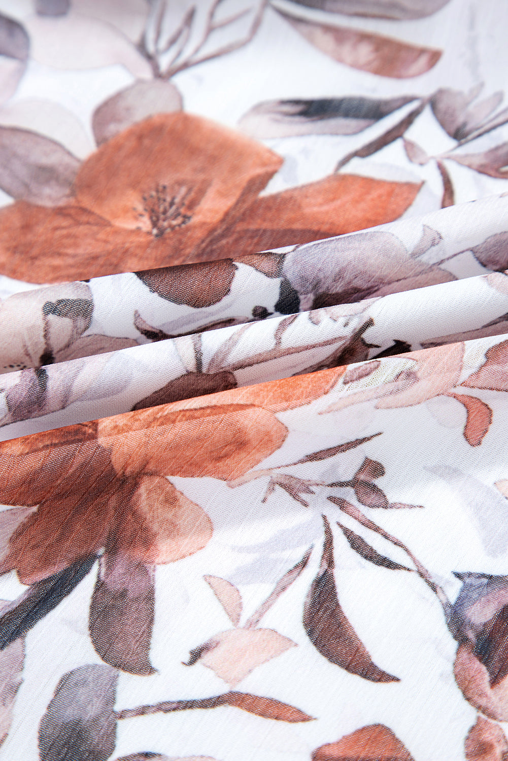 White Floral Print Sweetheart Neck Long Sleeve Mini Dress