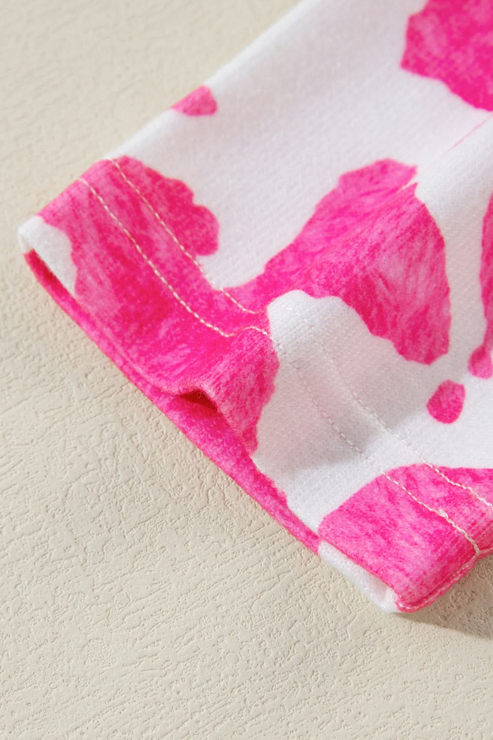 Rose leopard print plus size top