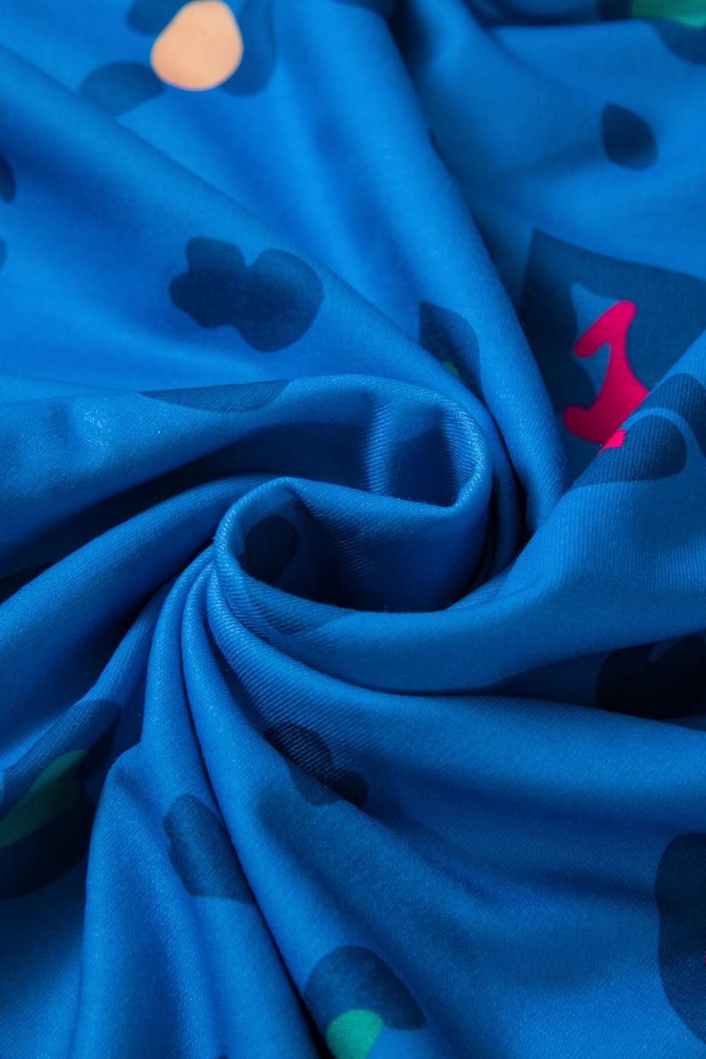 Sky blue leopard print pullover