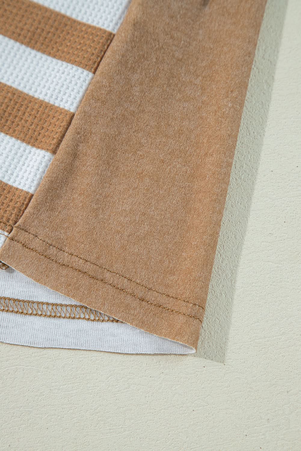 Chic plus size khaki mixed print top