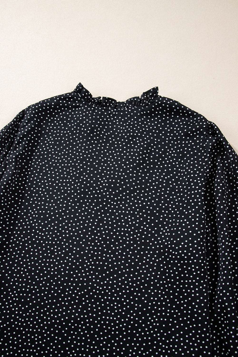 Black leopard print blouse - plus size