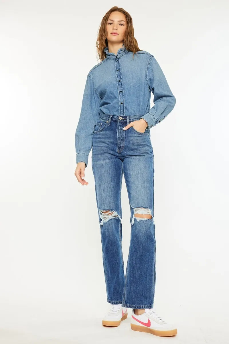 Kancan Ultra High Rise 90's Boyfriend Jeans