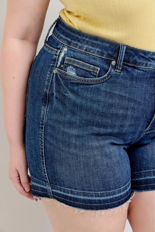 Judy Blue High Waist Tummy Control Denim Shorts Plus Size