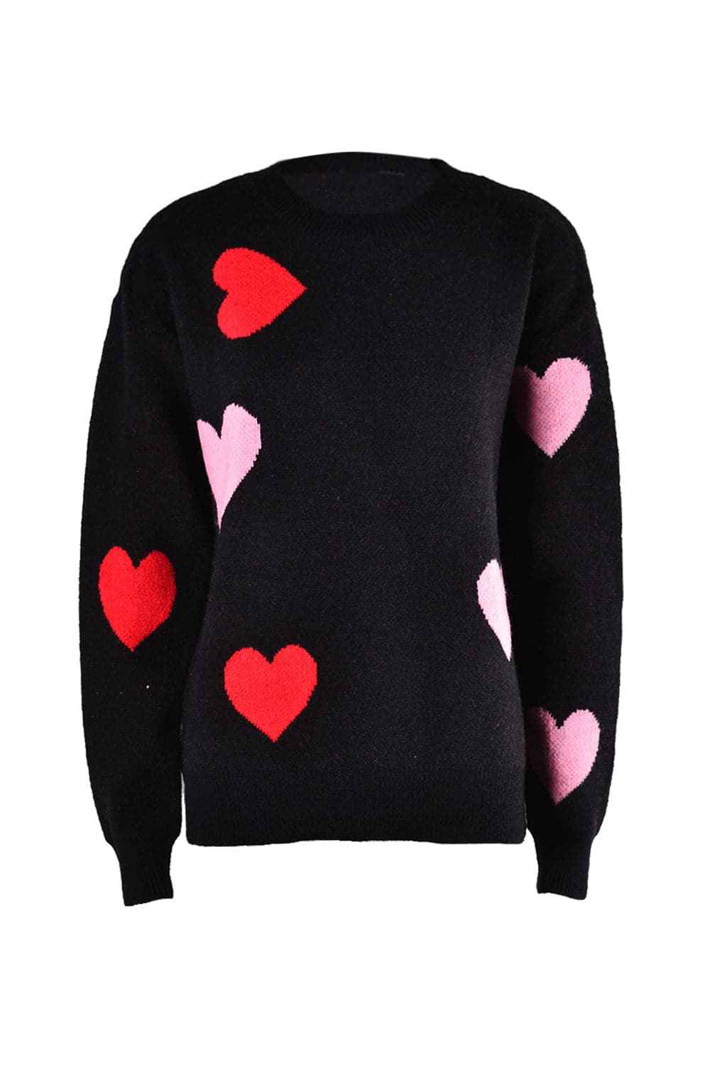 Cozy heart dropped shoulder sweater
