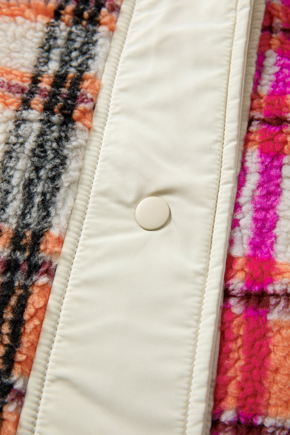 Rose Sherpa Plaid Jacket Vest