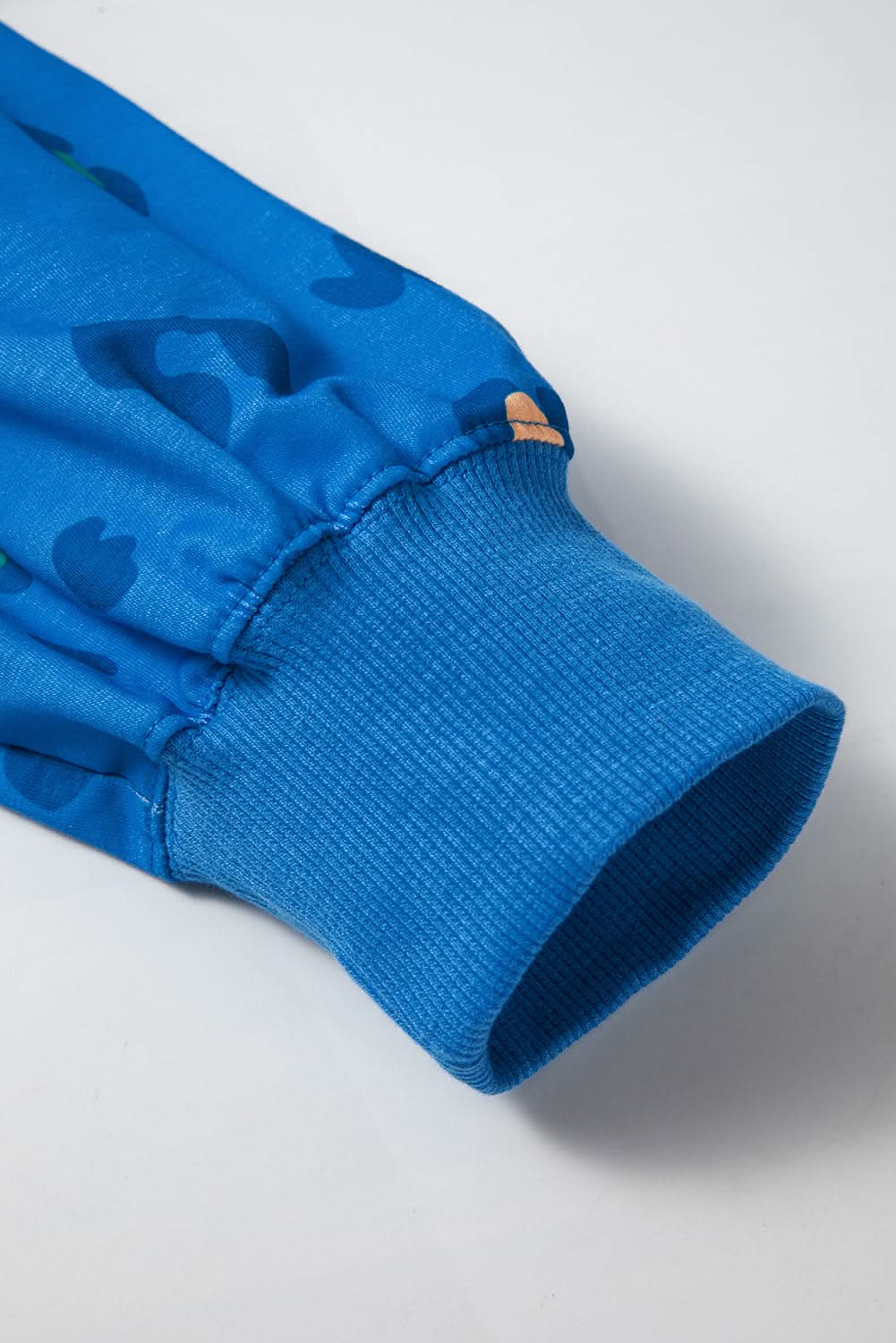 Sky blue leopard print pullover